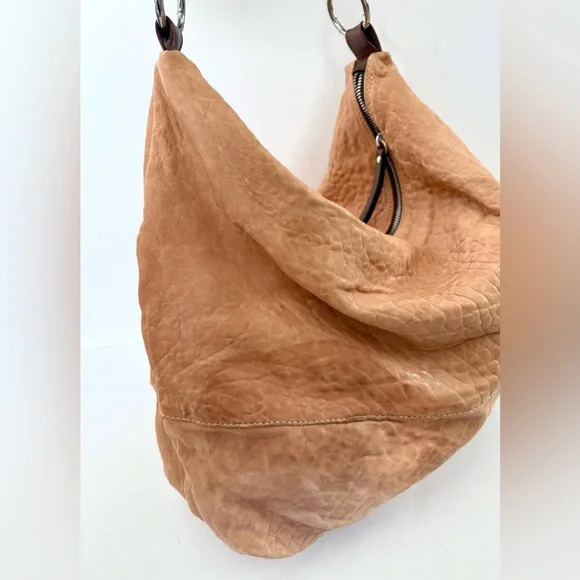 Maxon Collection Leather Italy Hobo Slouchy Shoulder Bag Boho - Picture 5 of 10